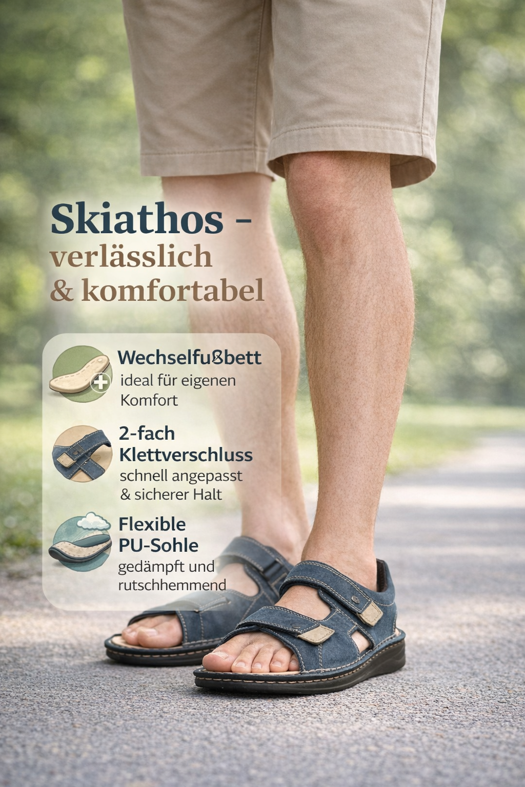 SANDALE SUPER WEICH VELOUR LEDER - Skiathos