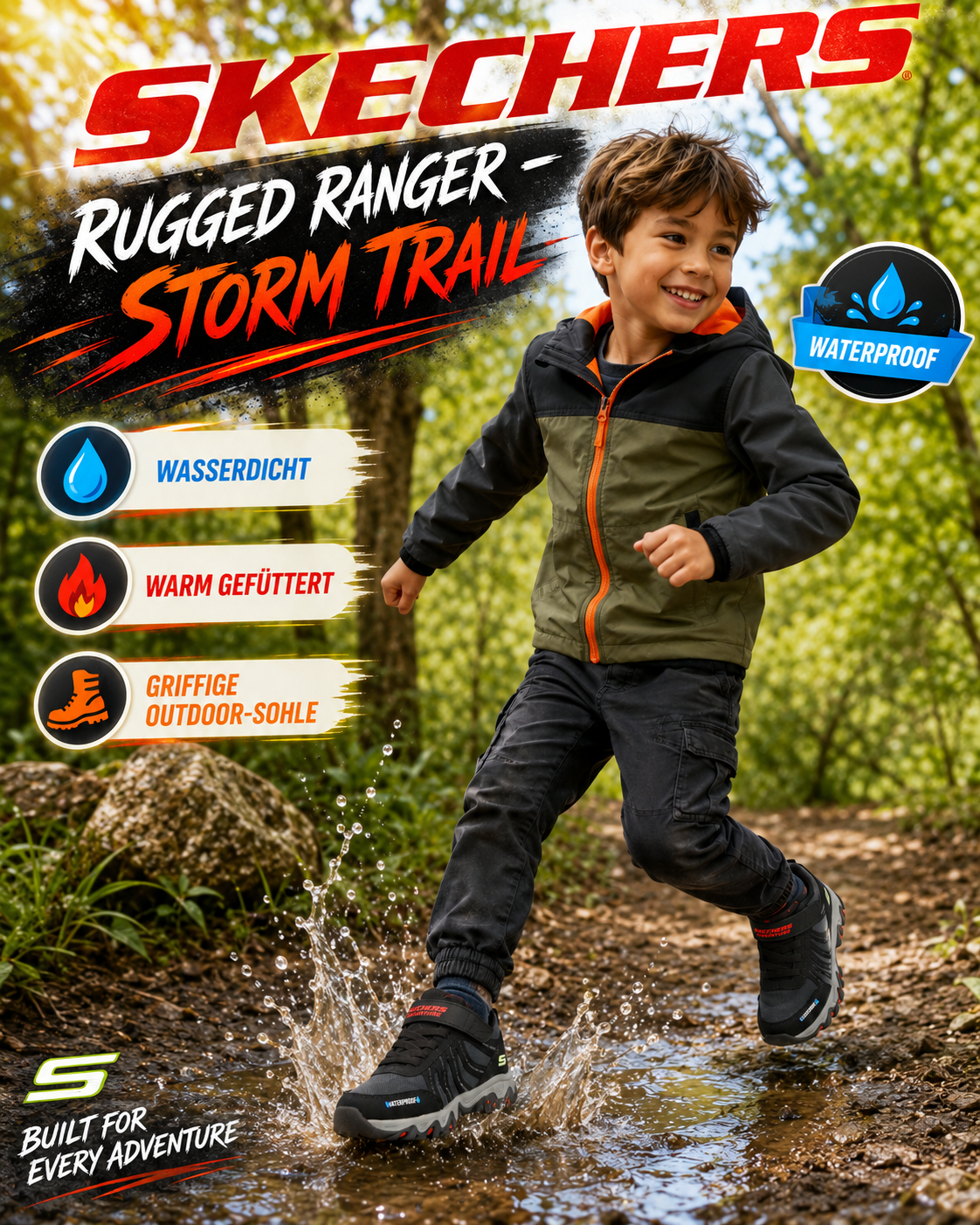 WATERPROOF STIEFEL KIDS - Rugged Ranger Storm Trail