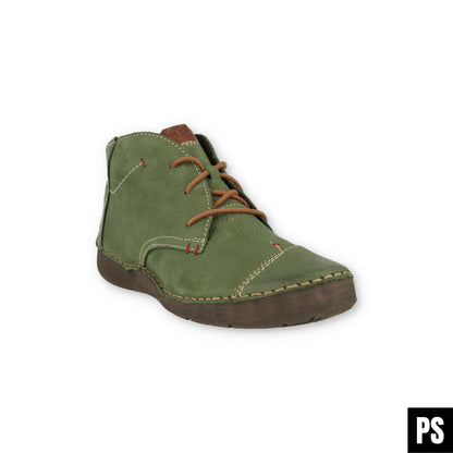 Josef Seibel Fergey 18 grün Damenstiefel Schnürschuh Wechselfußbett