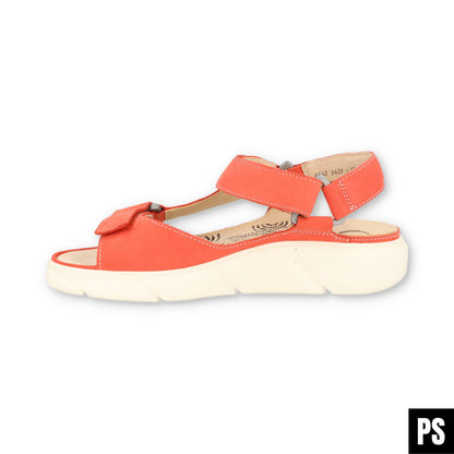 Ganter Halina coral rot Damen Sandalette Wechselfußbett