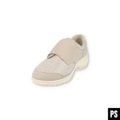 Waldläufer Kya Stretch Stein Silber OrthoTritt Damen Halbschuh