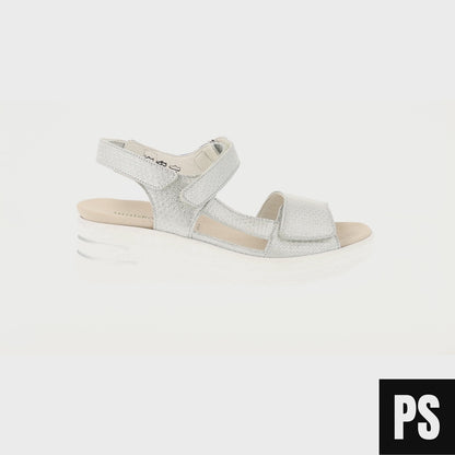 Waldläufer H-Dina Poster Silber Damen Sandalette
